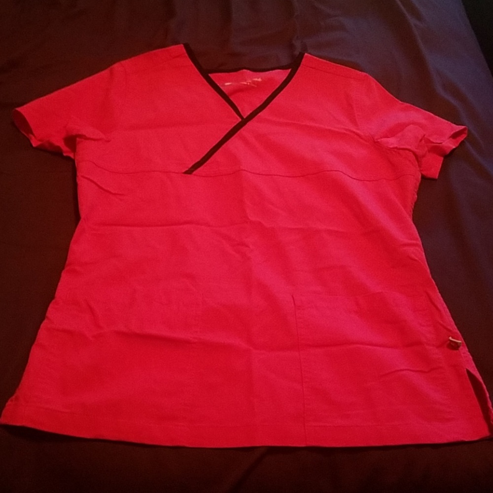 Hot pink scrub top